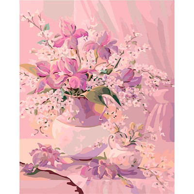 Картина за номерами квіти "Квітковий ранок" LC40122 Картина за номерами квіти "Квітковий ранок" LC40122