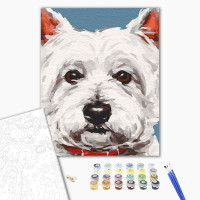 Картина за номерами "Вайт терєр" 40*50 см 11652-AC