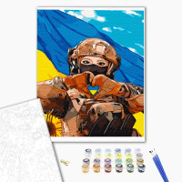 Картина за номерами ArtCraft Яскравий ара птах 40*80 см 11721-AC