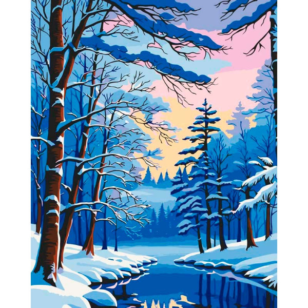 Картина за номерами "Зимовий ліс" ArtCraft 40*50 см 11048-AC Картина за номерами "Зимовий ліс" ArtCraft 40*50 см 11048-AC