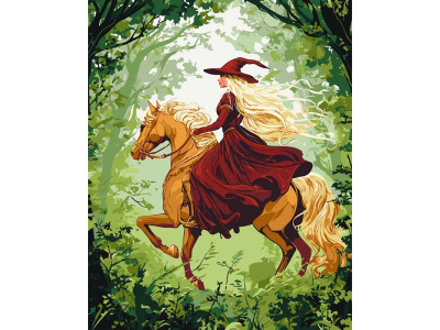 Картина за номерами "Чарівна наїздниця" Artcraft 40*50 см 10158-AC Картина за номерами "Чарівна наїздниця" Artcraft 40*50 см 10158-AC