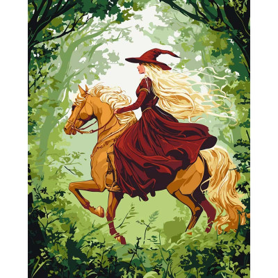 Картина за номерами "Чарівна наїздниця" Artcraft 40*50 см 10158-AC