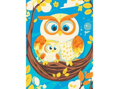 Картина за номерами Artcraft "Мамочка-Сова" 30*40 см 15597-AC Картина за номерами Artcraft "Мамочка-Сова" 30*40 см 15597-AC