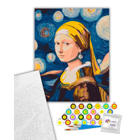 Картина за номерами Artcraft "Мона з перловою сережкою" 40*50 см 10181-AC Картина за номерами Artcraft "Мона з перловою сережкою" 40*50 см 10181-AC