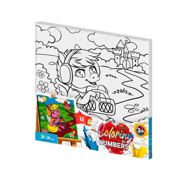 Картина за номерами Danko Toys "Поні" 31x31см CBN-01-06