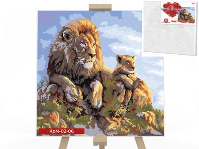 Картина за номерами Danko Toys "Симба" 40x40см KpNe-02-06