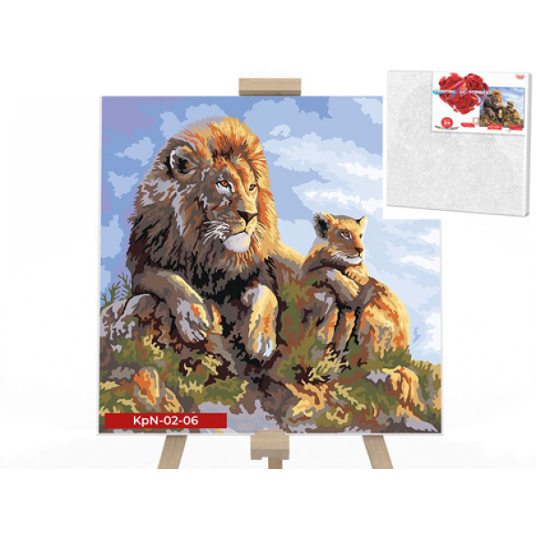 Картина за номерами Danko Toys "Симба" 40x40см KpNe-02-06
