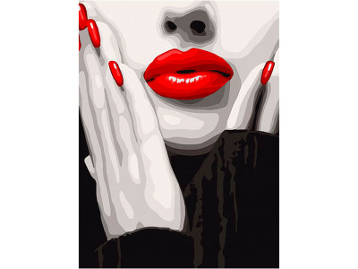 Картина за номерами "Червоні вуста" 30*40 см 10371-NN