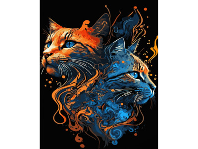 Картина по номерах Протилежності Strateg 40х50 см GS1004