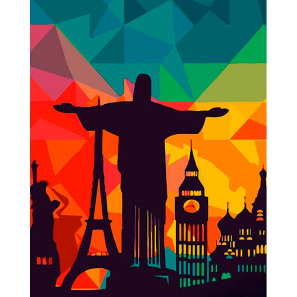 Картина по номерах Найвизначніші місця світу Strateg 40х50 см GS1047