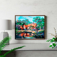 Картина по номерах Хатинка біля води Strateg 40х50 см GS016