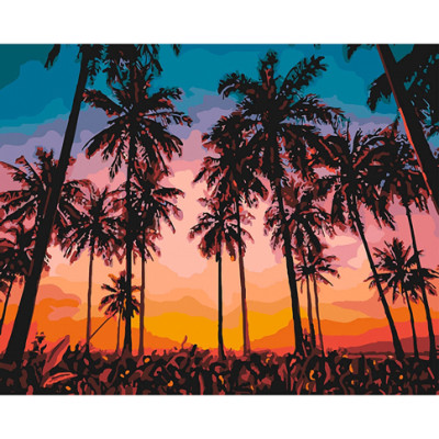 Картина за номерами Екзотичний вечір 40 x 50 см КНО2257