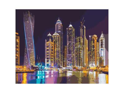 Картина за номерами Нічний мегаполіс 40 * 50 КНО2184