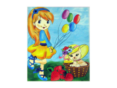 Розпис по полотну "Юна леді" 7109