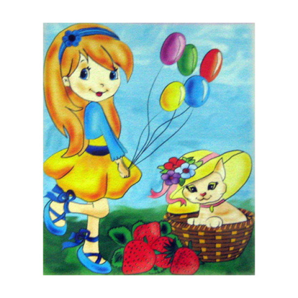 Розпис по полотну "Юна леді" 7109