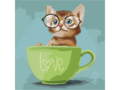Картина за номерами Lovely kitten 40*40 КНО4057 Картина за номерами Lovely kitten 40*40 КНО4057