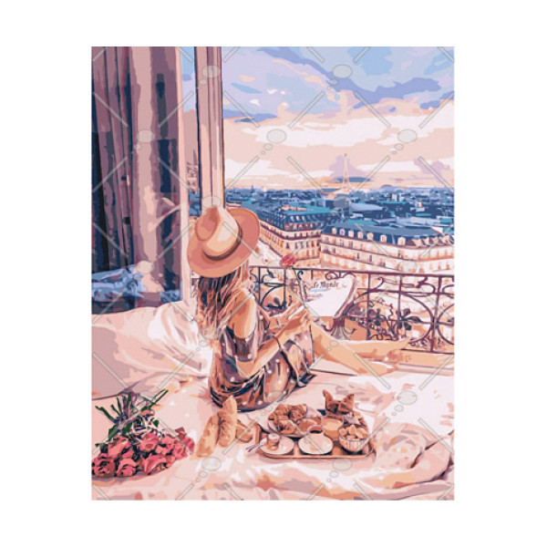 Картина за номерами Відпочинок у Парижі 40*50 КНО4544