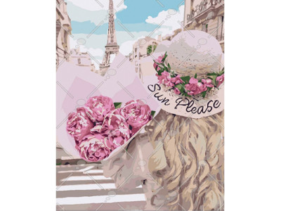 Картина за номерами Закохана в Париж 40*50 КНО4551