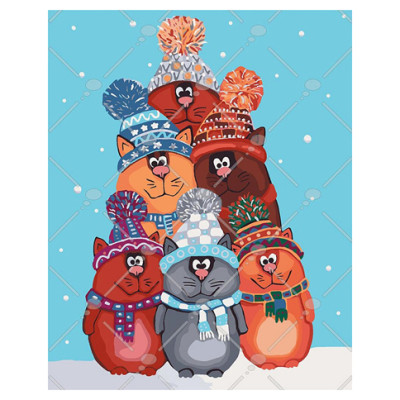 Картина за номерами "Веселі пухнастики" 40*50 см КНО4105