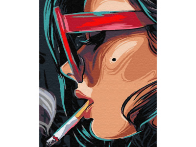 Картина за номерами Дівчина з сигаретою 40 x 50 см GX29536