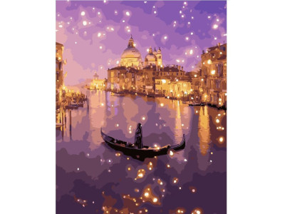 Картина за номерами Нічне мерехтіння Венеції 40 x 50 см GX24917