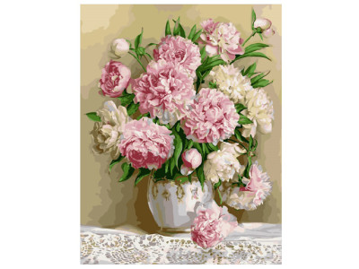 Картина за номерами "Букет півоній" 40 x 50 см GX8855