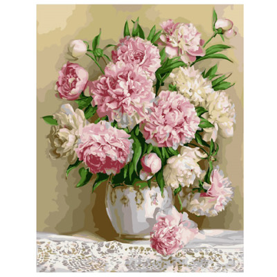 Картина за номерами "Букет півоній" 40 x 50 см GX8855