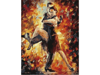 Картина за номерами "Пристрасть у танці. Леонід Афремов" 40х50 см GX6384