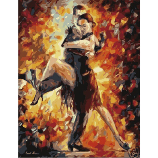 Картина за номерами "Пристрасть у танці. Леонід Афремов" 40х50 см GX6384