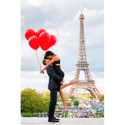 Картина за номерами "Пара закоханих у Парижі" тм Лавка Чудес 40 x 50 см у к LC10009