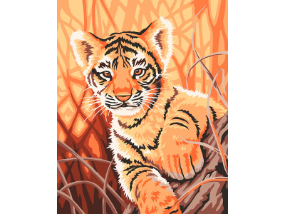 Картина за номерами "Тигреня" тм Лавка Чудес 40 x 50 см у коробці LC20139