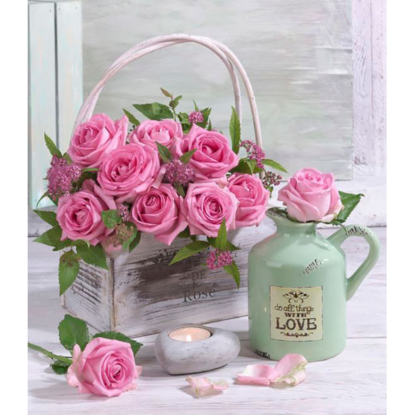 Картина за номерами "Прекрасні троянди" тм Лавка Чудес 40 x 50 см у коробці LC40041