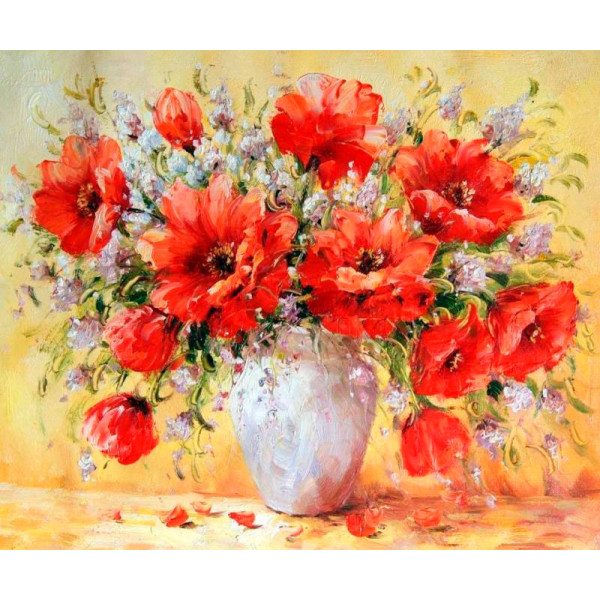 Картина за номерами "Чудові маки" тм Лавка Чудес 40 x 50 см у коробці LC40042