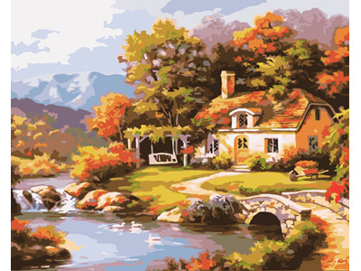 Картина за номерами "Затишний будиночок" тм Крамниця Чудес 40 x 50 см у кор LC30025