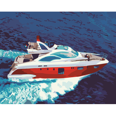 Картина за номерами "На катері" тм Лавка Чудес 40 x 50 см LC30037