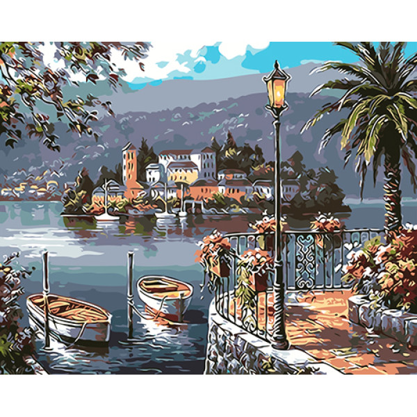 Картина за номерами "Вечірня набережна" тм Лавка Чудес 40 x 50 см у коробці LC30046