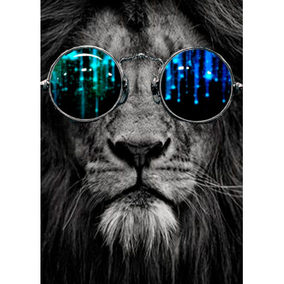 Картина за номерами "Модний лев" LC20033
