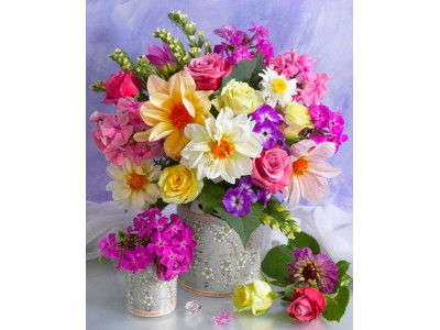 Картина за номерами "Квітковий настрій" LC40028