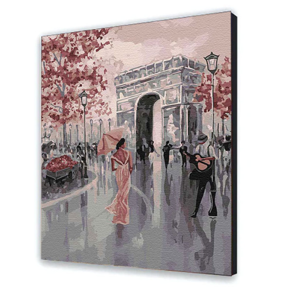 Картина за номерами з лаком ArtCraft "Пані на площі Етуаль" 40*50 см 11224-AC