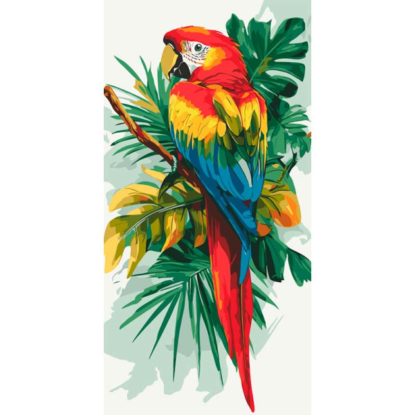 Картина за номерами ArtCraft Яскравий ара птах 40*80 см 11721-AC