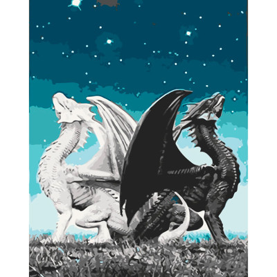 Картина за номерами "Пара драконів" 40*50 см 16008-AC