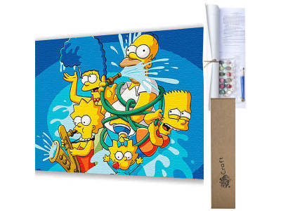 Картина за номерами без підрамника "Crazy family" 40*50 см 16039-ACNF