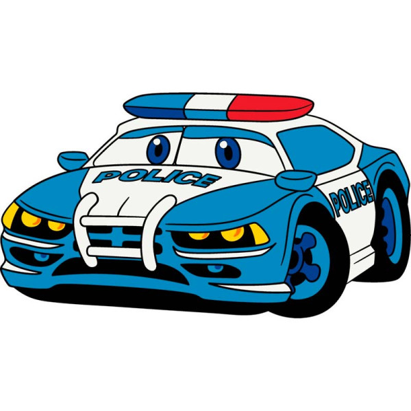 Авторська дитяча картина за номерами "Поліцейська машинка" 25*30 см 15072-AC