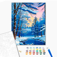 Картина за номерами "Зимовий ліс" ArtCraft 40*50 см 11048-AC