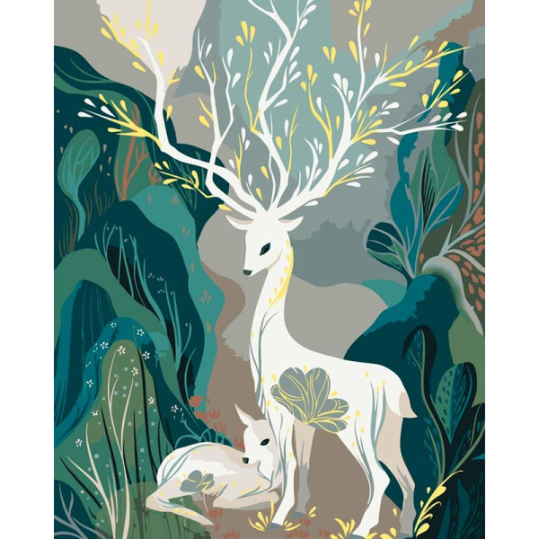 Картина за номерами "Казкові олені" ArtCraft 40*50 см 11591-AC