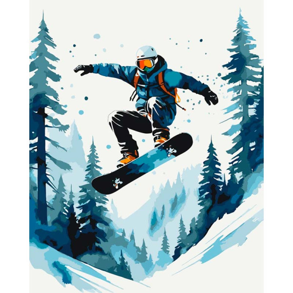 Картина за номерами "Сніжний екстрім" ArtCraft 40*50 см 10160-AC