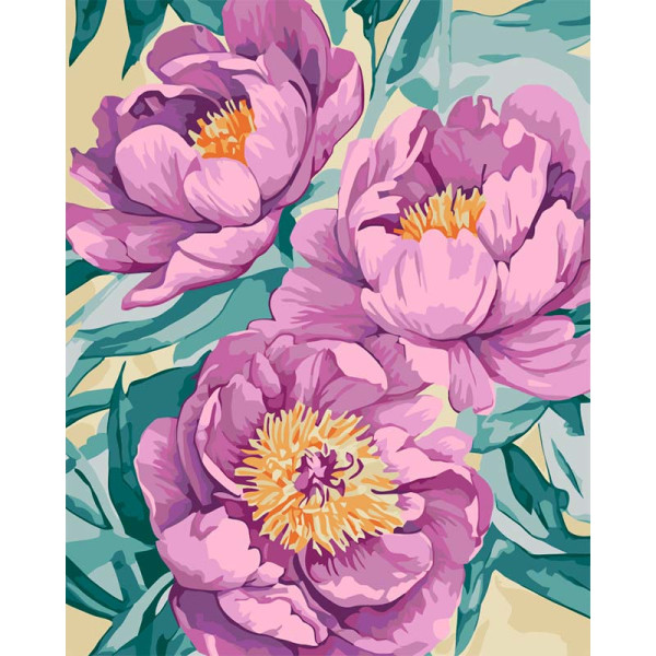 Картина за номерами Art Craft "Лілові квітки" 40*50 см 13161-AC