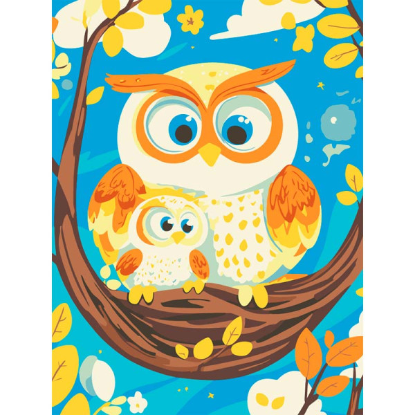 Картина за номерами Artcraft "Мамочка-Сова" 30*40 см 15597-AC
