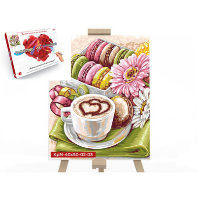 Креативна творчість Картина за номерами на полотні 40 х50 см "Ранкова кава" KpN-40х50-02-03