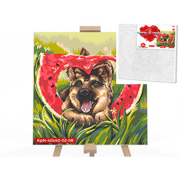 Картина за номерами Живий кавун 40x40 см KpNe-40х40-02-08